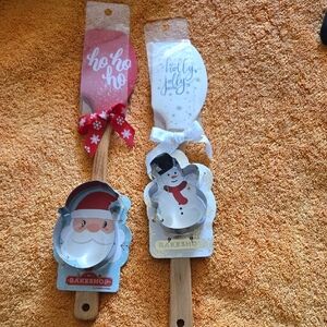 Festive Spatula and Cookie Cutter Set - Red and White